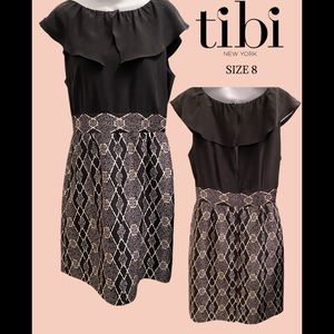 Tibi New York Black/Multi Cocktail Dress